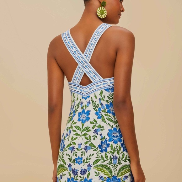 FARM RIO Tropicance Porcelain Garden Mini Dress- NWT Small - Picture 2 of 6